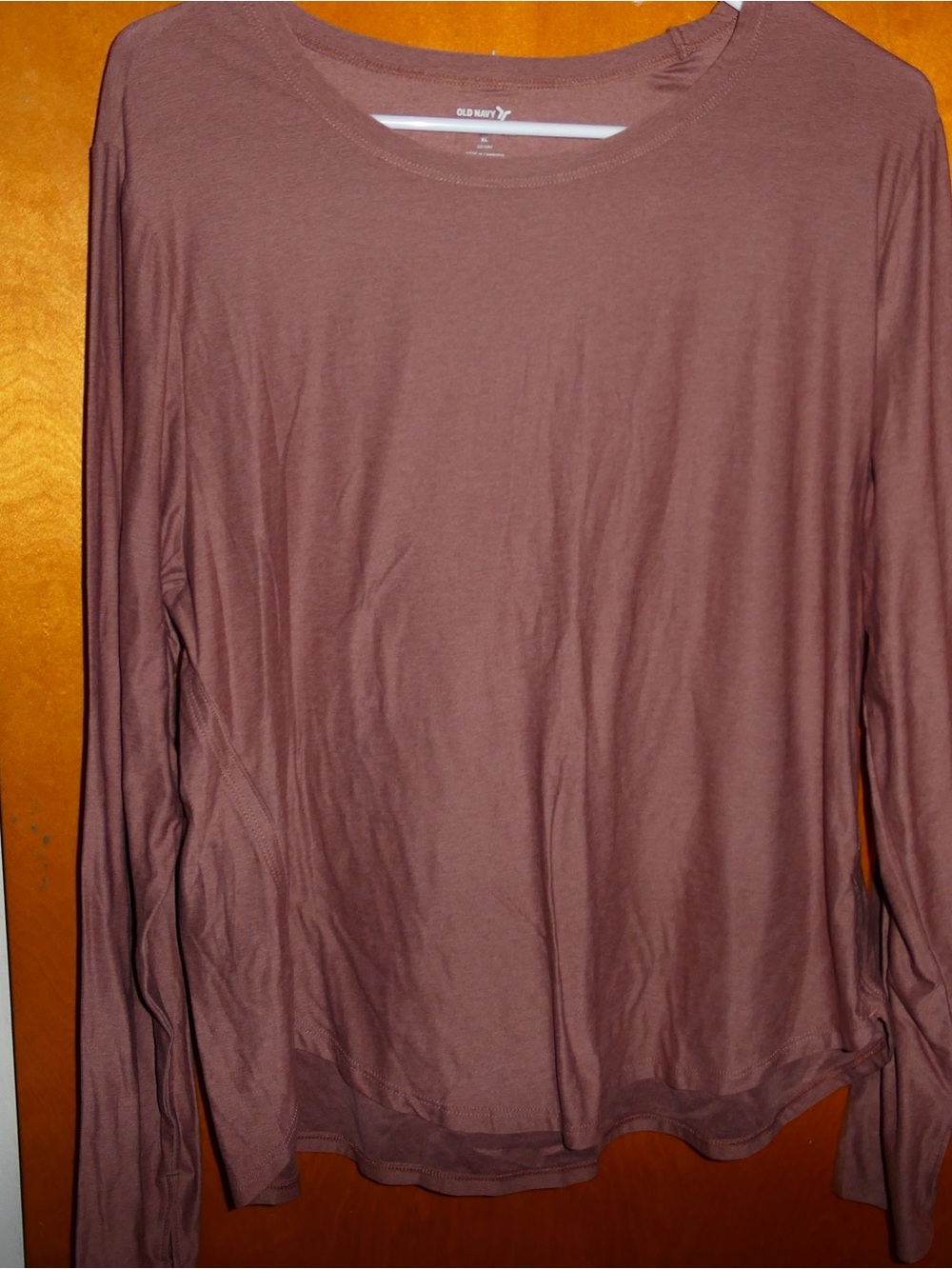 Old Navy Women’s Long-Sleeve Crewneck Top - Mauve Rose